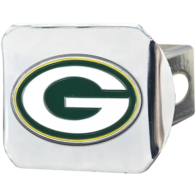 Logo Brands  Green Bay Packers Color on Chrome Hitch Cover