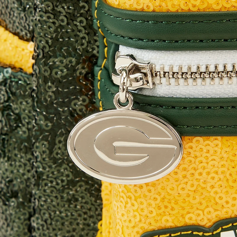 Loungefly Green Bay Packers Sequin Mini Backpack