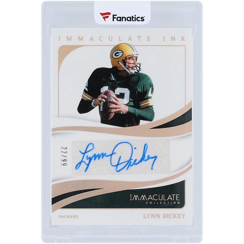 Carte autographiée de Lynn Dickey (Green Bay Packers), collection Panini Immaculate Ink 2024, Immaculate Ink #II-LDY #22/99