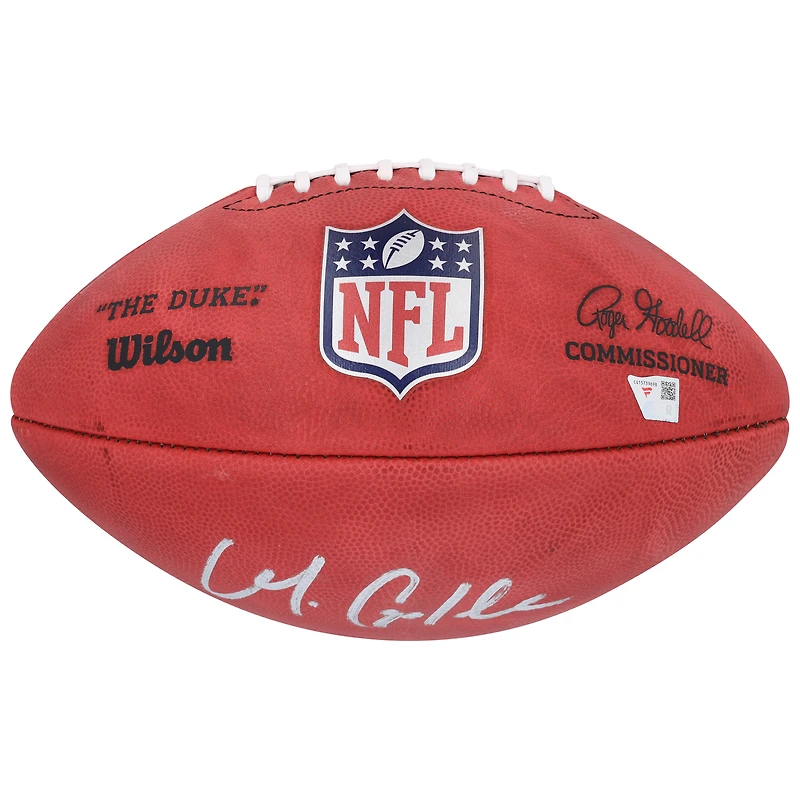 Ballon de football Duke en couleur autographié par Matthew Golden des Green Bay Packers