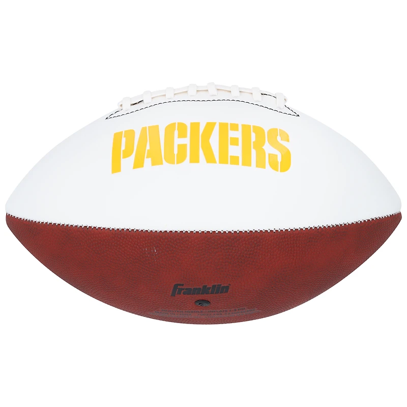 Matthew Golden Green Bay Packers Autographed Franklin White Panel Football