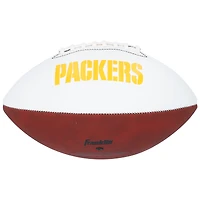 Matthew Golden Green Bay Packers Autographed Franklin White Panel Football