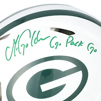 Casque Riddell Alternate Speed ​​Authentic 2024 autographié par Matthew Golden des Green Bay Packers, avec inscription « Go Pack Go ».