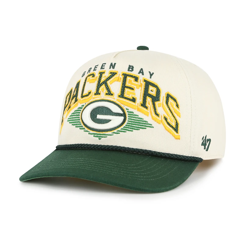 Men's '47 Cream Green Bay Packers Pomona Rope Hitch Adjustable Hat
