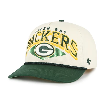 Men's '47 Cream Green Bay Packers Pomona Rope Hitch Adjustable Hat