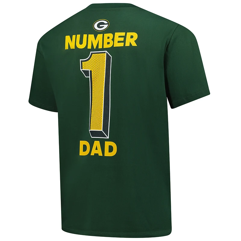 Men's Fanatics  Green Bay Packers Big & Tall Number One Dad T-Shirt
