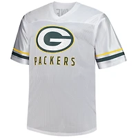 Maillot à col en V pour homme Fanatics Jordan Love White Green Bay Packers Big & Tall Fashion
