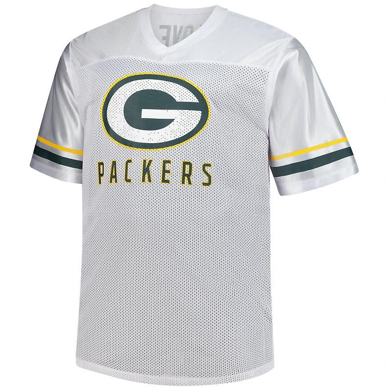 Maillot à col en V pour homme Fanatics Jordan Love White Green Bay Packers Big & Tall Fashion