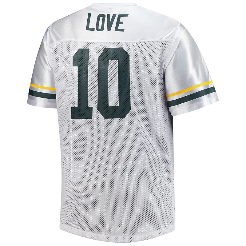 Maillot à col en V pour homme Fanatics Jordan Love White Green Bay Packers Big & Tall Fashion