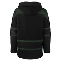 Men's '47 Black Green Bay Packers Dark Pop Lace-Up Pullover Hoodie