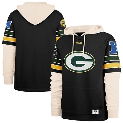 Sweat à capuche lacets pour homme Green Bay Packers Split Zone Cornerback Duo, noir, numéro 47