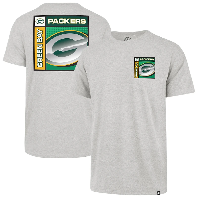 Men's '47  Gray Green Bay Packers Chrome Plate Franklin T-Shirt