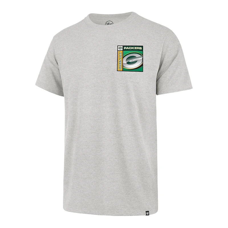 Men's '47  Gray Green Bay Packers Chrome Plate Franklin T-Shirt