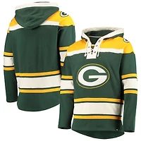 Chandail à capuchon encolure en V Lacer Green Bay Packers '47 pour hommes, vert/doré