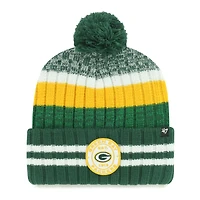 Bonnet tricoté à revers Quiver '47 des Green Bay Packers pour homme avec pompon
