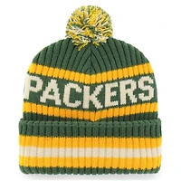 Bonnet en tricot à revers Bering Green Bay Packers '47 pour homme avec pompon