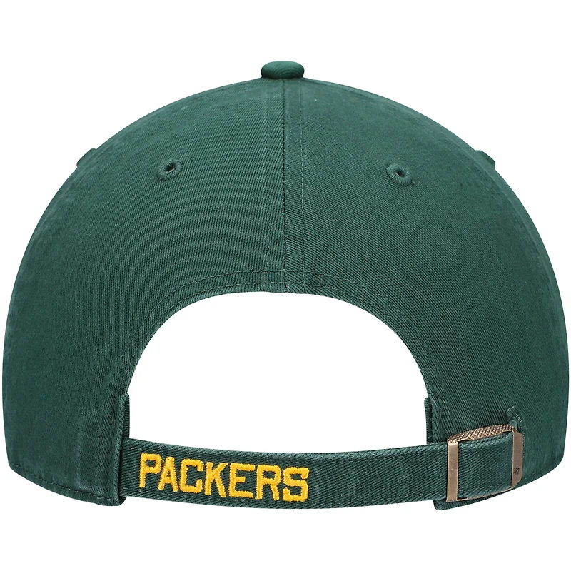 Casquette réglable '47 Green Green Bay Packers Clean Up Legacy pour homme
