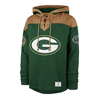 Sweat à capuche lacets Green Bay Packers Golden Age Wingback vert '47 pour homme
