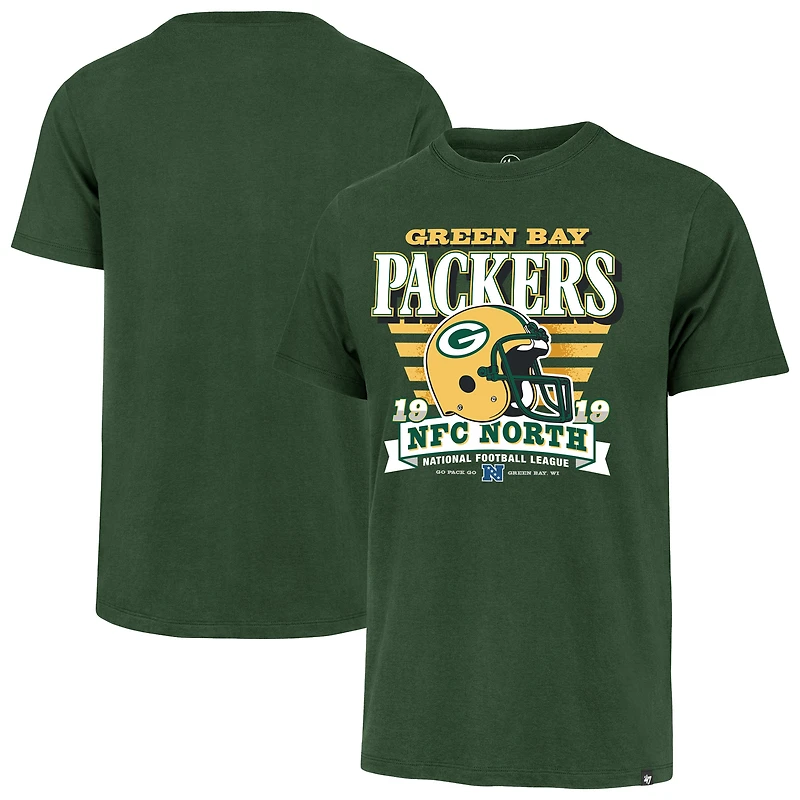 Men's '47 Green Bay Packers Stripe Splash Franklin Throwback T-Shirt