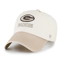 Casquette ajustable Green Bay Packers « 47 Natural/Tan Neutral Terrain Clean Up » pour homme