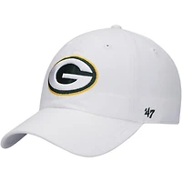 Men's '47 White Green Bay Packers Clean Up Adjustable Hat