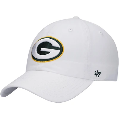 Men's '47 White Green Bay Packers Clean Up Adjustable Hat