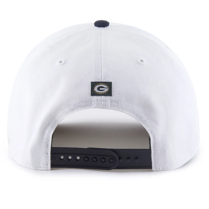 Casquette ajustable patriotique à revers pour homme, modèle 1947, blanc, des Packers de Green Bay