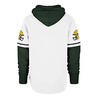 Men's '47 White Green Bay Packers Trifecta Shortstop Pullover Hoodie