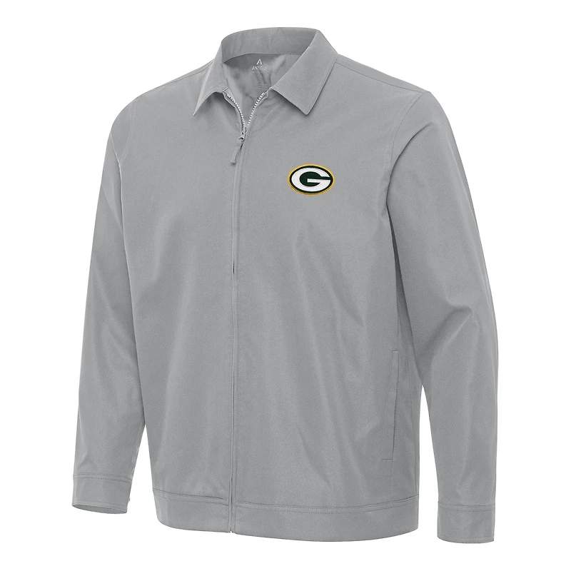 Veste zippée Pivot pour homme, gris antigua, des Green Bay Packers