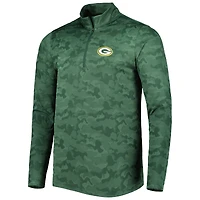 Men's Antigua Green Bay Packers Brigade Quarter-Zip Sweatshirt