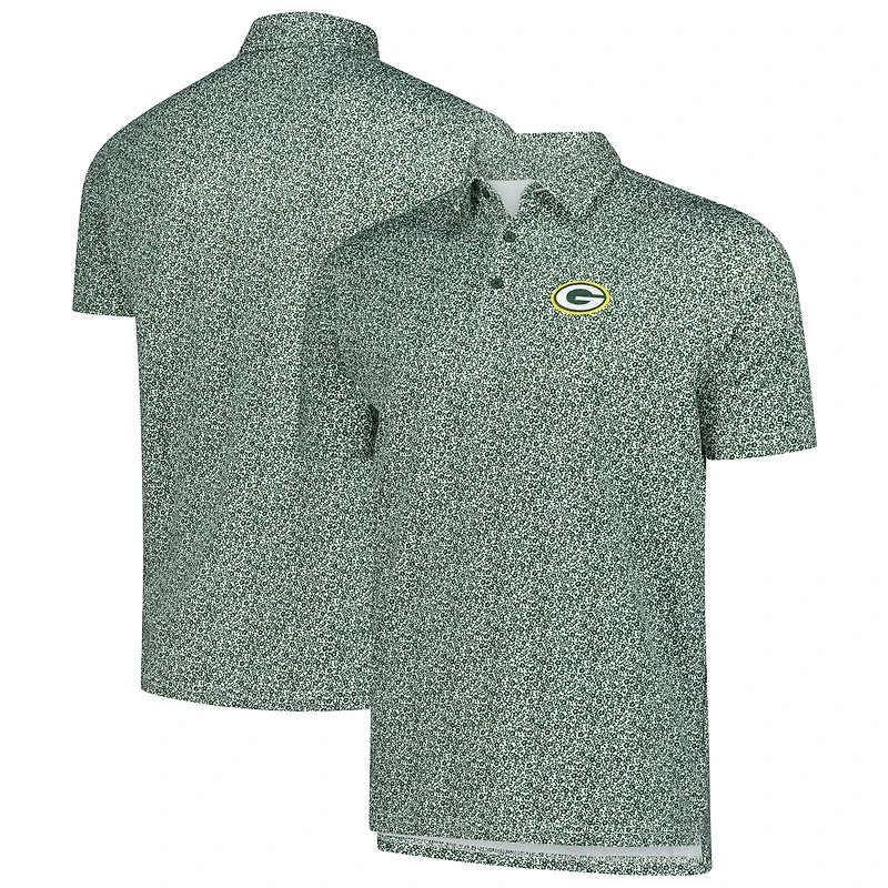 Men's Antigua Green Bay Packers Field Ditsy Polo