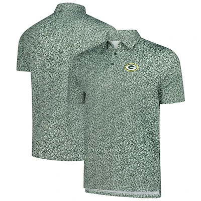 Men's Antigua Green Bay Packers Field Ditsy Polo
