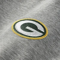 Men's Antigua Heather Gray/Black Green Bay Packers Urgent Pullover Hoodie