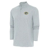 Pull à col rond et fermeture éclair Hunk des Packers de Green Bay pour homme, gris chiné, Antigua