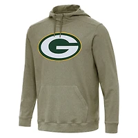 Sweat à capuche Cloud pour homme Antigua Olive Green Bay Packers