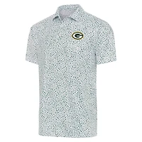 Men's Antigua  White/Green Green Bay Packers Motion Polo