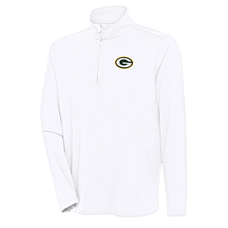 Pull à col rond et fermeture éclair Hunk des Packers de Green Bay pour homme, blanc, Antigua