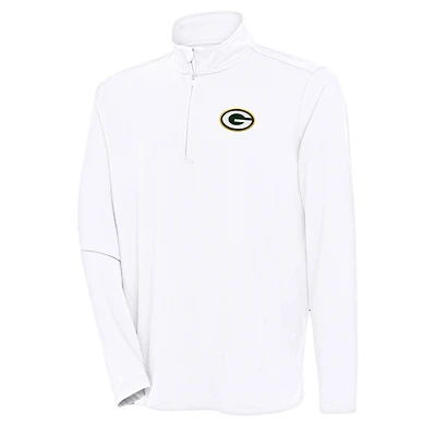 Pull à col rond et fermeture éclair Hunk des Packers de Green Bay pour homme, blanc, Antigua
