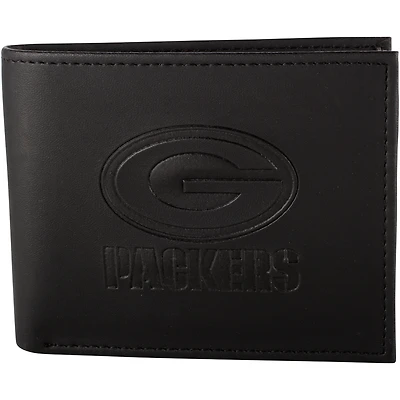 Portefeuille hybride à deux volets pour homme, noir, Green Bay Packers