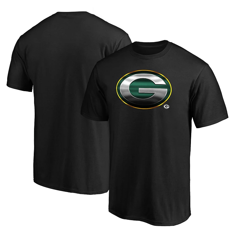 Men's  Black Green Bay Packers Midnight Mascot T-Shirt