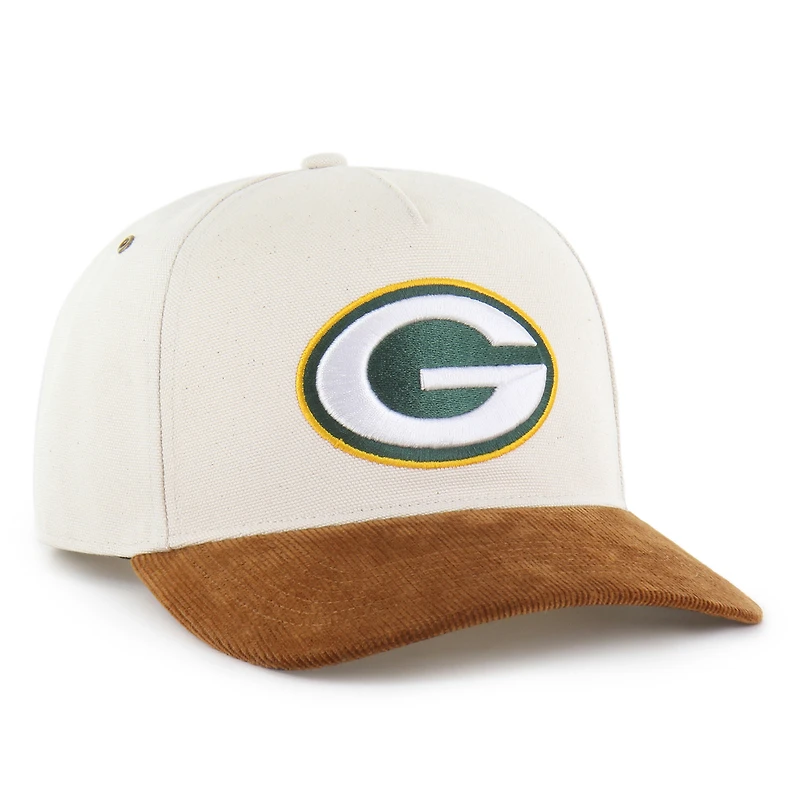 Men's Carhartt x '47 Natural/Brown Green Bay Packers Undyed Relaxed Hitch Adjustable Hat