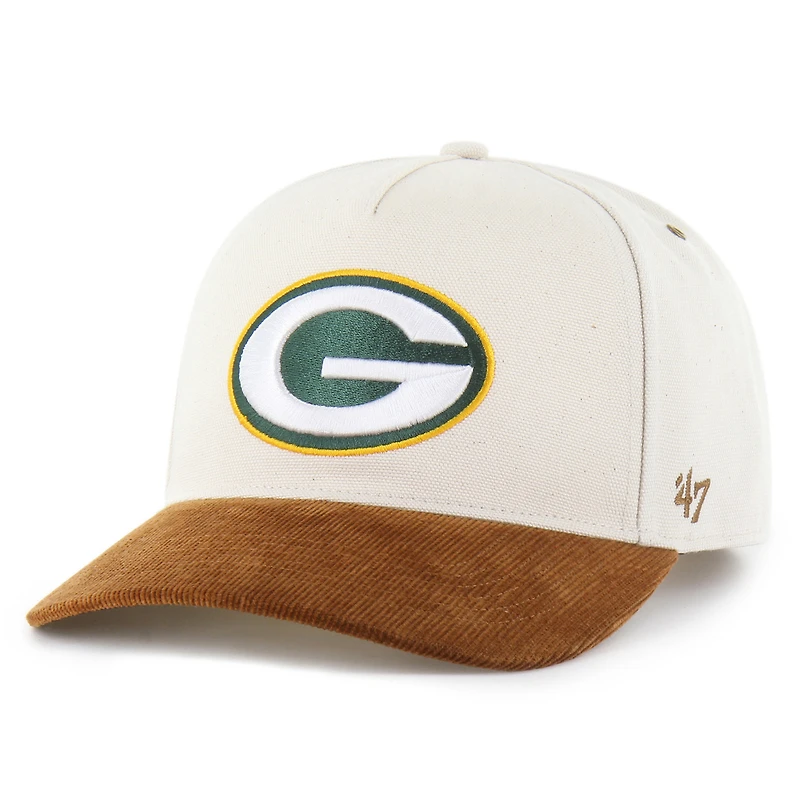 Casquette Carhartt x '47 Green Bay Packers pour homme, naturelle/marron, non teinte, coupe décontractée et ajustable.