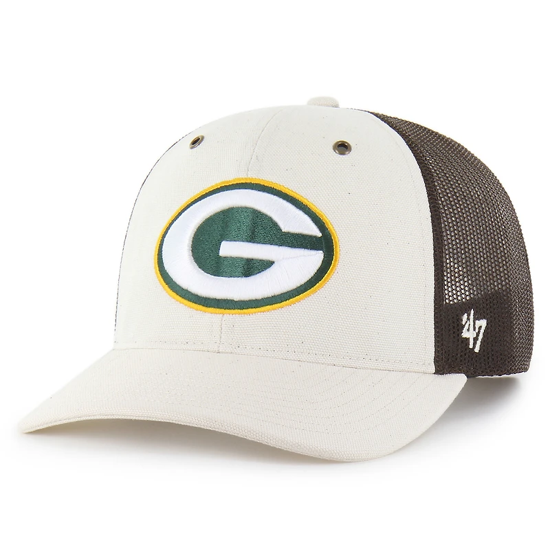 Casquette trucker ajustable Carhartt x '47 Green Bay Packers naturelle/marron non teinte pour homme