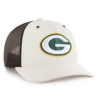 Men's Carhartt x '47 Natural/Brown Green Bay Packers Undyed Trucker Adjustable Hat