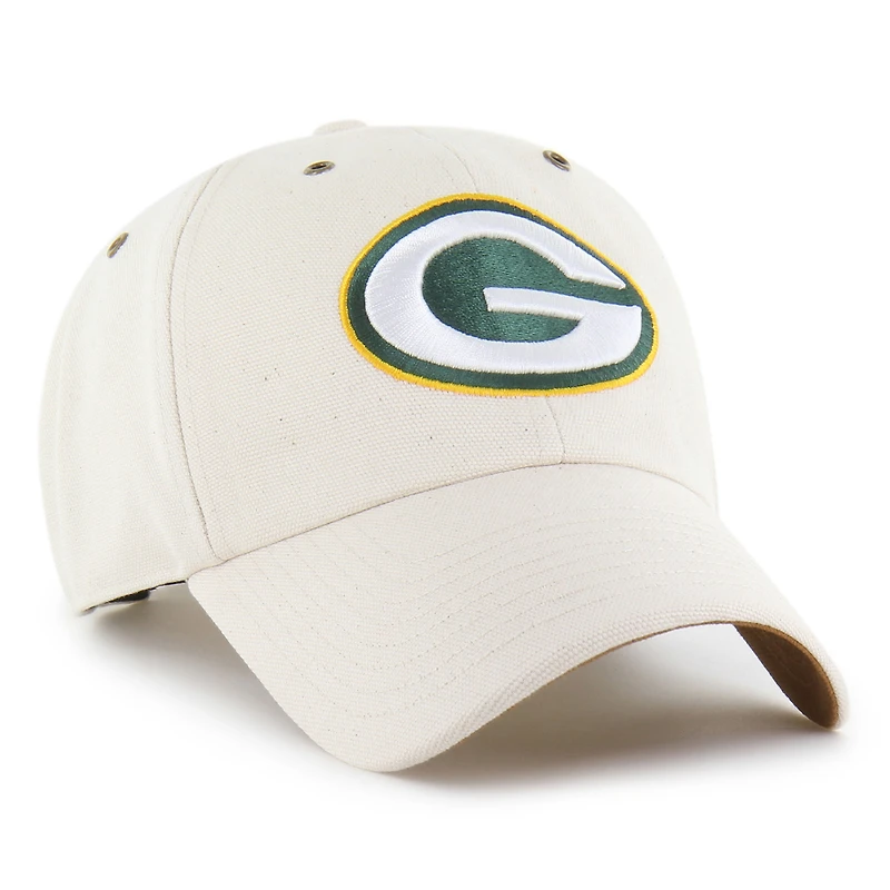 Men's Carhartt x '47 Natural Green Bay Packers Undyed Clean Up Adjustable Hat