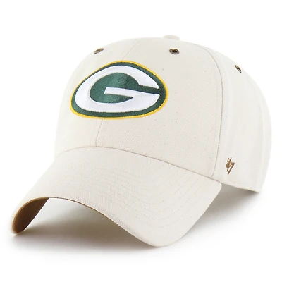 Men's Carhartt x '47 Natural Green Bay Packers Undyed Clean Up Adjustable Hat