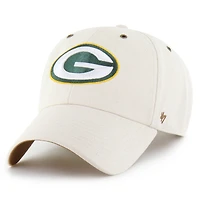 Men's Carhartt x '47 Natural Green Bay Packers Undyed Clean Up Adjustable Hat