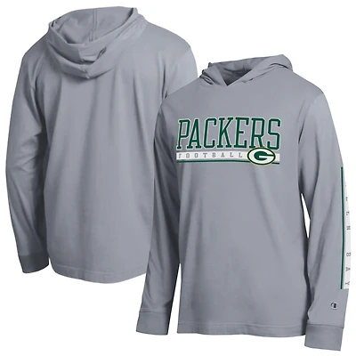 Men's Champion Gray Green Bay Packers All Star Hooded T-Shirt