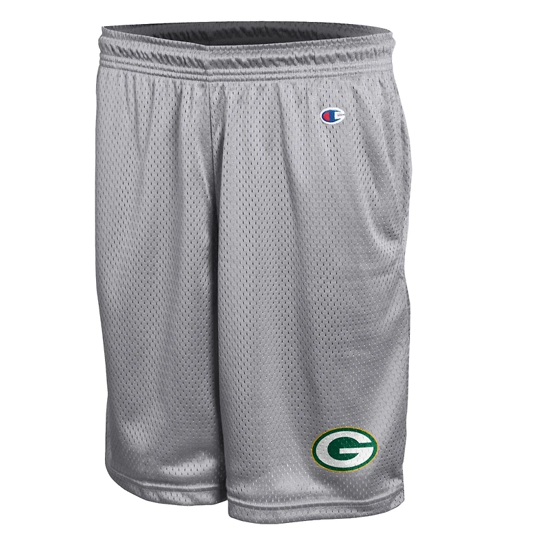 Short en maille classique Champion Green Bay Packers gris pour homme