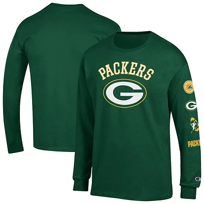 T-shirt à manches longues Champion Green Bay Packers Seal pour homme